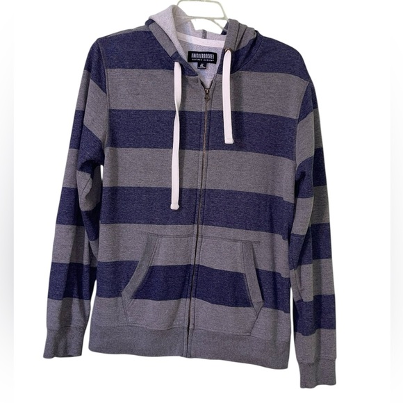 Knickerbocker Other - Men’s Knickerbocker Vintage Design blue/gray striped full-zip hoodie. SZ- XL GUC
